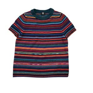 Paul Smith multi color striped Short Sleeve sweater